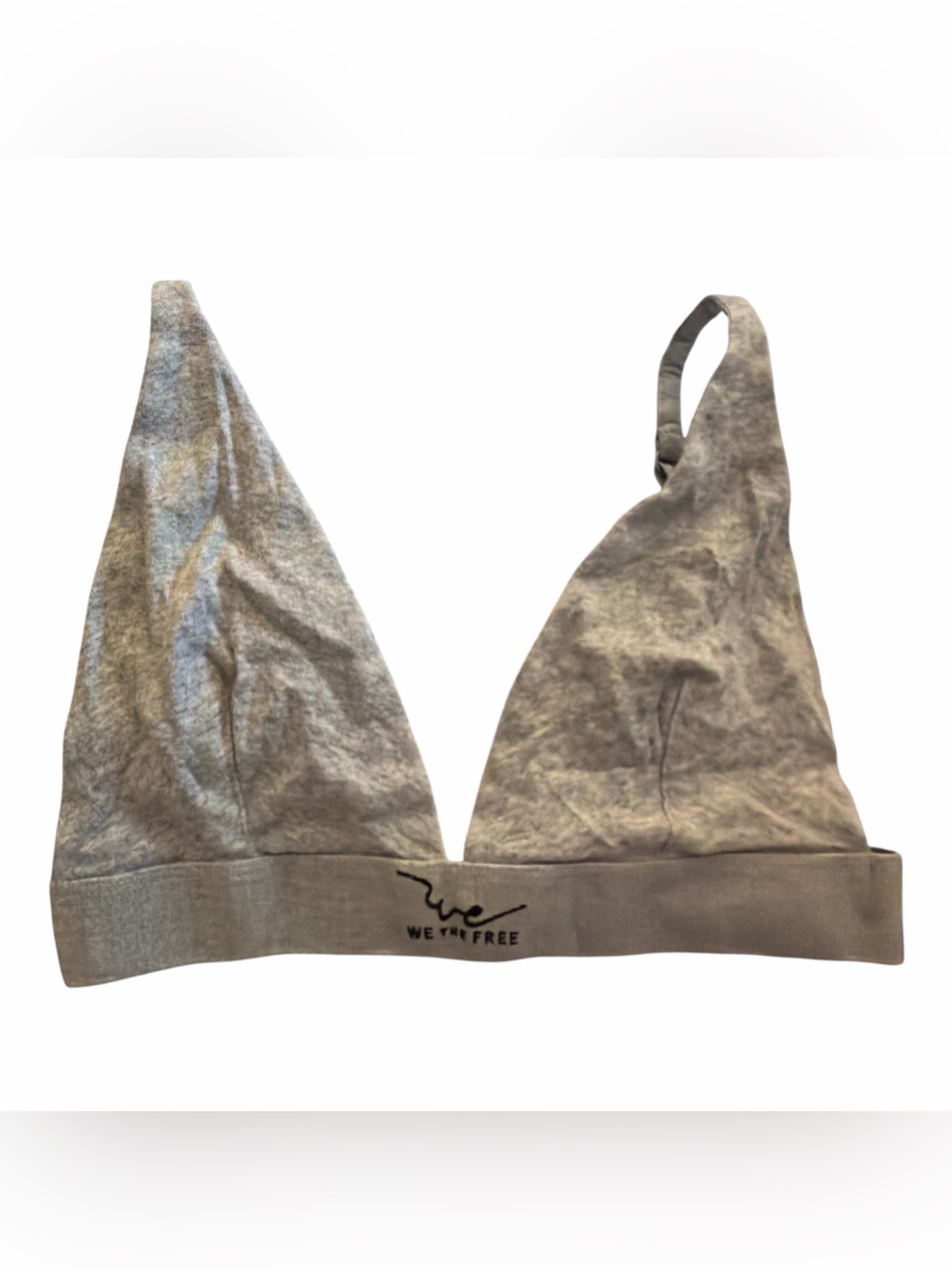 We The Free Gray Triangle Bralette Top Small